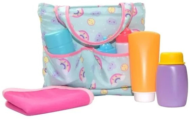 Set lodër Happy Friend Changing Bag, me pelenë dhe gjerëla, për kukulla, shumngjyrësh