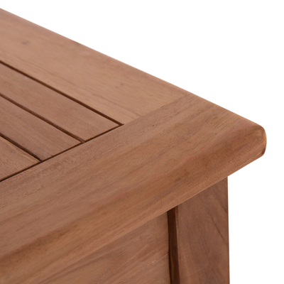 Tavolinë bar kopshti HomeMarkt Cranston HM18111, dru teak, 120x60x105 cm, ngjyrë natyrale