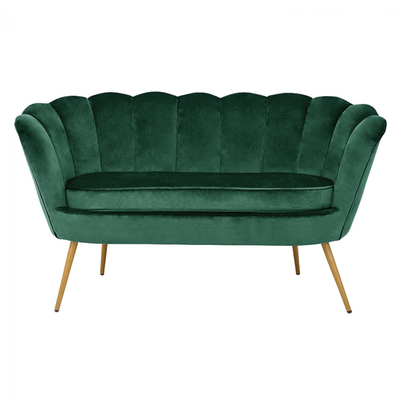 Divan Coquille HM8627.03 130×77×83 cm, gjelbër/ ari