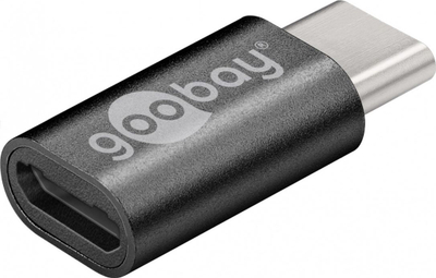 Adapter USB Goobay 56635, USB C në micro USB 2.0, i zi