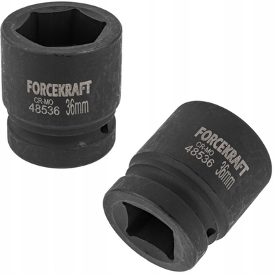 Çelës goditës Forcekraft Impact Socket, 36mm, 1", 6-këndor, i zi