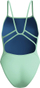 Kostum noti Speedo Club Training Solid Web Back, femra, jeshile