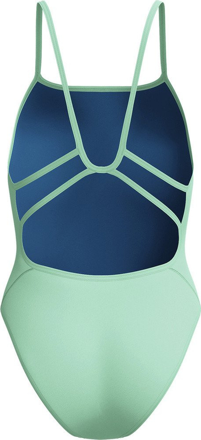 Kostum noti Speedo Club Training Solid Web Back, femra, jeshile