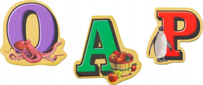 Set magnetesh druri alfabeti, 26 pjesë, shumëngjyrëshe