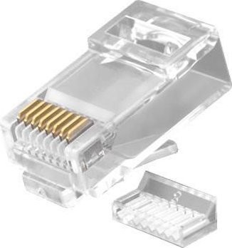 Konektor rrjeti Lanview LVN125416, RJ45, për kabllo Cat6a UTP, transparent