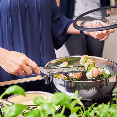 Spatulë kuzhine Rosle Flexible Turner, silikon rezistent ndaj nxehtësisë, dorezë çelik inox, e zezë