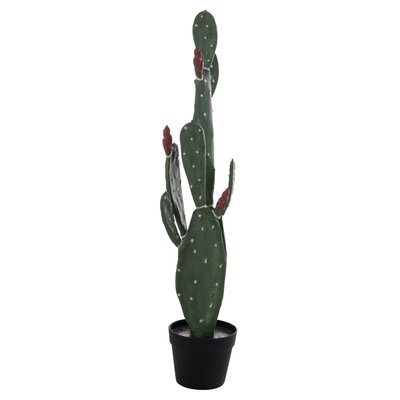 Bimë dekorative sintetike HM4748 Cactus, 85cm, me vazo 16cm, jeshile