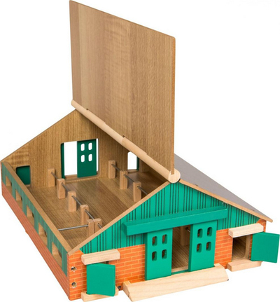 Lodër stallë fermë Kids Globe Cow Hutch 0492, përmasa 1:87, për automjete Siku 1:87, shumëngjyrëshe
