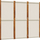 Paravan dhome VidaXL 3 panele, 210 x 180 cm, gri e hapur
