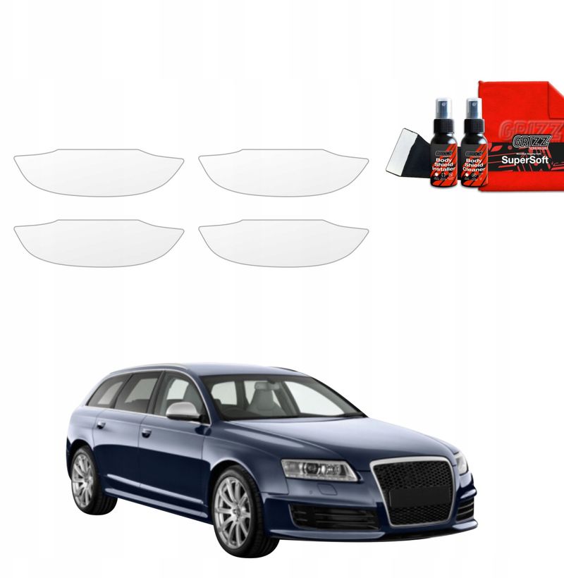 Folie mbrojtëse doreze GrizzGlass BodyShield, 4in1, Audi A6 C6 Avant Facelift 2008-2011, transparente
