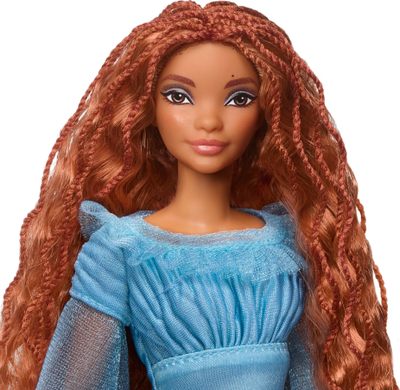 Kukull Disney Sirena e Vogël Ariel Fashion Doll, që lëviz, me fustan blu