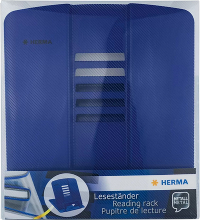 Mbajtës librash HERMA 19962, metal, blu