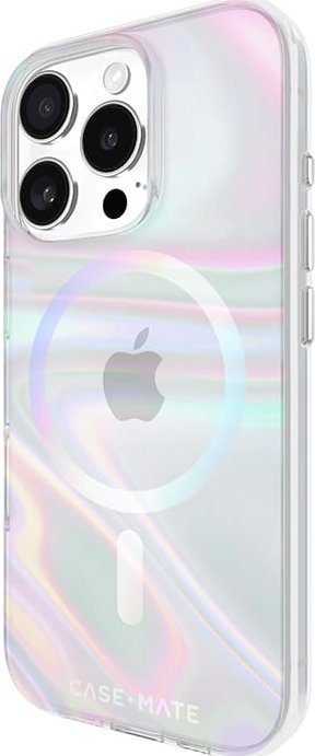 Mbrojtëse telefoni Case-Mate Soap Bubble MagSafe për iPhone 16 Pro, plastike e tejdukshme, që s’e ha rënia, shumëngjyrëshe