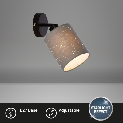 Spotlight Briloner  13 cm, 1x E27, 25W, gri