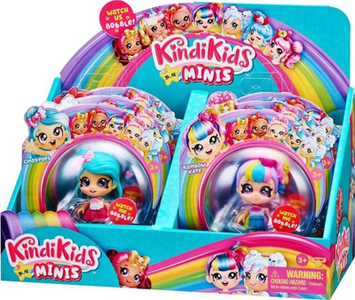Kukull mini Kindi Kids TM Toys, seri me kukulla për me i mbledh, model me short, shumëngjyrëshe