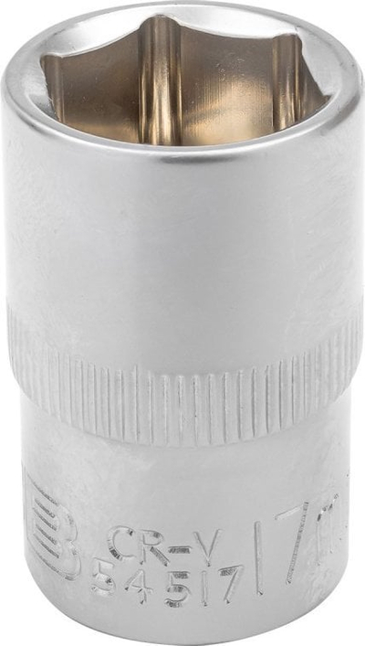 Çelës dops JCB, 17 mm, çelik krom vanadium, metalik