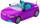 Set lodër Ankiki Mini Doll Convertible Car, kukull me makinë kabrio, vjollcë