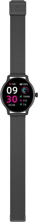 Set smartwatch për femra G. Rossi SW-020, ekran 1.28", IP68, i zi