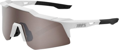 Syze sportive për djem 100% SPEEDCRAFT XS, lente Ultra HD, mbrojtje UV, të bardha blu