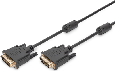 Kabllo DVI Digitus AK-320101-100-S, DVI-D në DVI-D, 10m, i zi