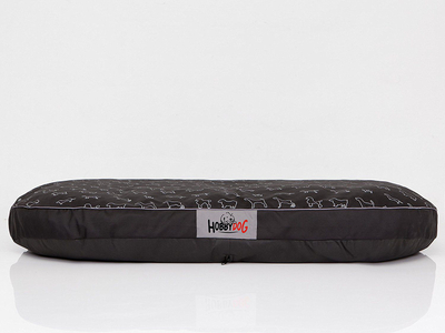 Shtrat qeni Reedog Mattress Round L, i butë, i zi