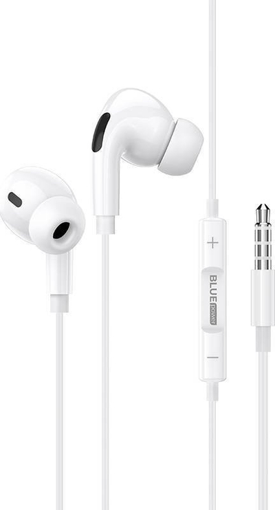 Kufje in-ear Blue Power BBM30, 3.5mm, me mikrofon, të bardha