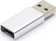 Adapter USB Art USB-A në USB-C, USB 3.0, argjendtë