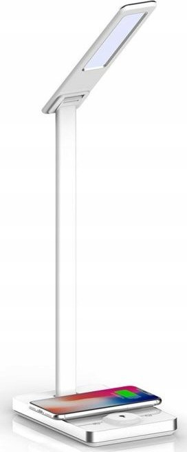 Llambë tavoline V-TAC VT-7505, LED 5W, me karikim wireless, e bardhë