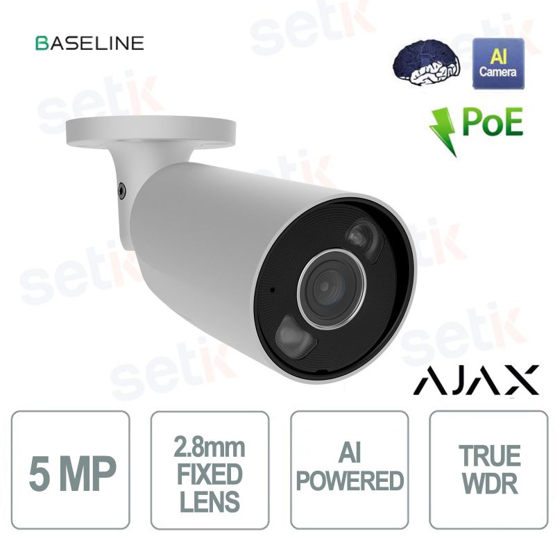 Kamerë sigurie Ajax Systems BulletCam HL, 5MP, lente 2.8mm, e bardhë