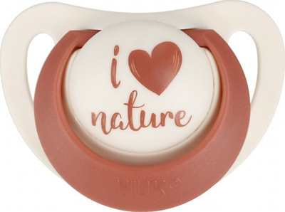 Biberon NUK For Nature, latex, 0–6 mujsh, set 2 copë, i kuq e bardhë