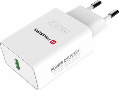 Karikues udhëtimi Swissten Power Delivery, 25W PD, dalje USB C, i bardhë