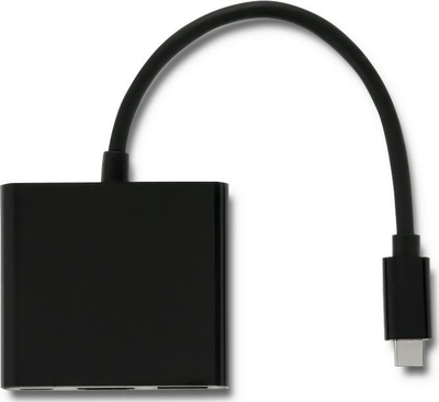 Stacion replikues USB-C Qoltec 50430, USB-C / USB-A / HDMI, i zi