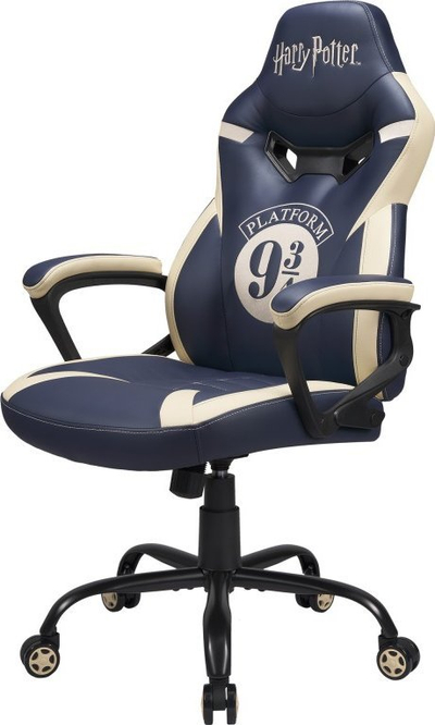 Karrige gaming Subsonic Harry Potter Junior, ergonomike, me rrota, blu e artë
