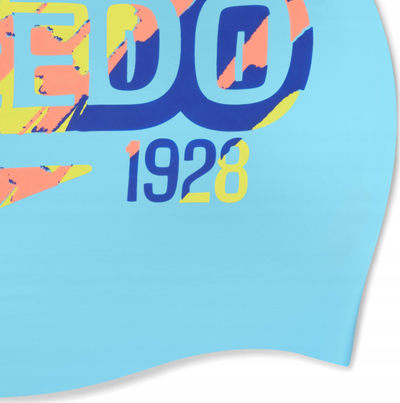 Kapuç noti për fëmijë Speedo Junior Reversible Slogan, silikon, blu verdhë