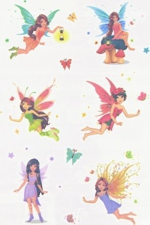 Tatuazhe ngjitëse për kalamaj Teka Fairy Tattoos, me zanash, shumëngjyrëshe