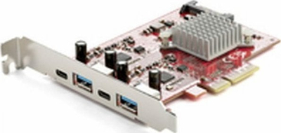 Kartë zgjerimi USB StarTech.com me 4 porta PCIe, USB 3.2 Gen 2 10Gbps, 2x USB C 2x USB A, e zezë