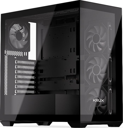 Kasë Krux Exo RGB, e zezë