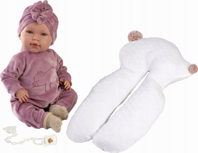 Kukull bebe Llorés Crying Doll Abril, 42 cm, me tinguj, rozë