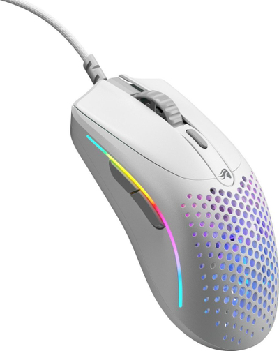 Maus gaming Glorious Model O 2 Mini, optik, me kabllo, i bardhë mat