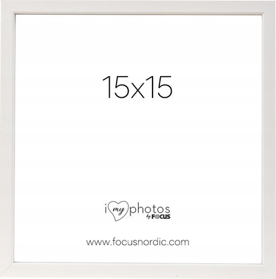 Kornizë foto Focus Rock White, 15x15 cm, dru e bardhë