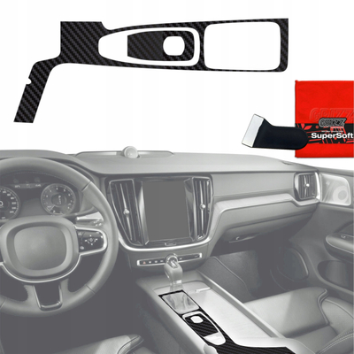 Folie mbrojtëse interieri GrizzGlass PianoSkin Matte, për Volvo XC90 D4 2017-2018, efekt karbon mat, e zezë