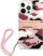Kapak telefoni Guess GUHCP13XKCABPI për iPhone 13 Pro Max 6.7", hardcase me rrip, rozë camo