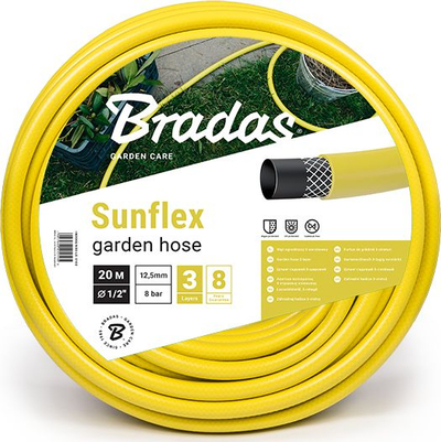 Gyp kopshti Bradas Sunflex, 30 m, 1/2" 12.5 mm, i verdhë
