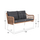 Sofa e jashtme 2-ulëse Baffin (HM6054.01), bardhë/ bezhë