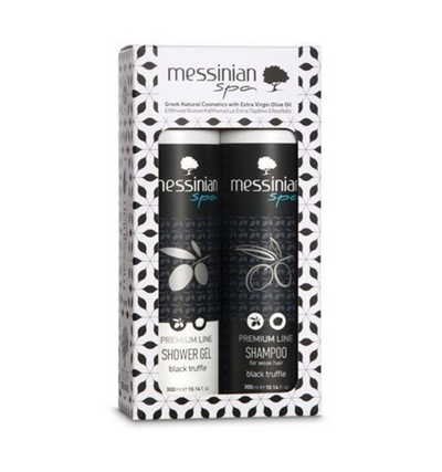Set Messinian Spa Black Truffle, xhel dushi 300 ml & shampo 300 ml