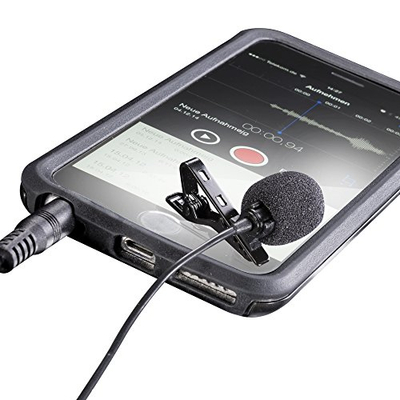 Mikrofon lavalier Walimex Pro, për smartphone, me kapëse, i zi