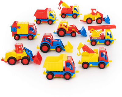 Set lodrash makina Wader Basic Vehicles, 6 copë, shumëngjyrëshe