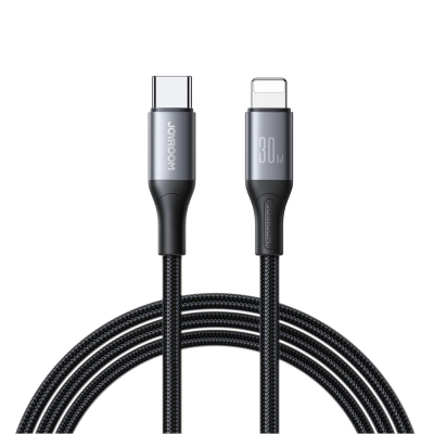 Kabllo karikimi Joyroom Flash Series, USB‑C në Lightning, 2m, 30W, e zezë