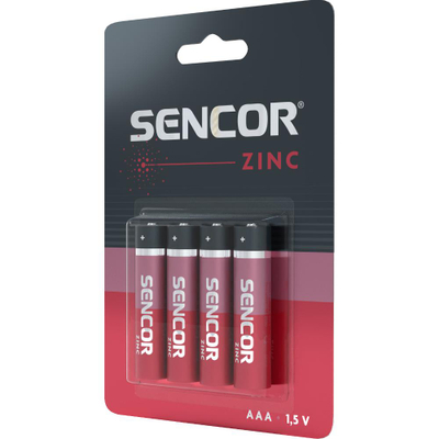 Bateri Sencor SBA R03 4BP AAA Zn, 4 copë