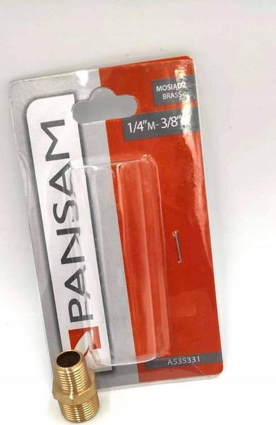 Përshtatës bronzi Pansam 1/4" M në 3/8" M, për pneumatike, ngjyrë bronzi